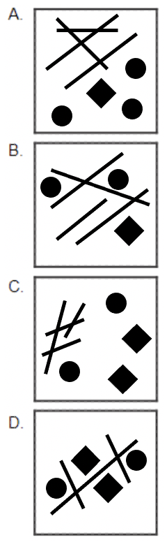 Answer option diagram for UCAT Abstract Reasoning Set A or Set B Question 3
