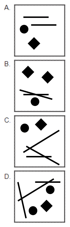 Answer option diagram for UCAT Abstract Reasoning Set A or Set B Question 2