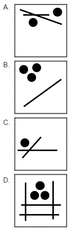 Answer option diagram for UCAT Abstract Reasoning Set A or Set B Question 4