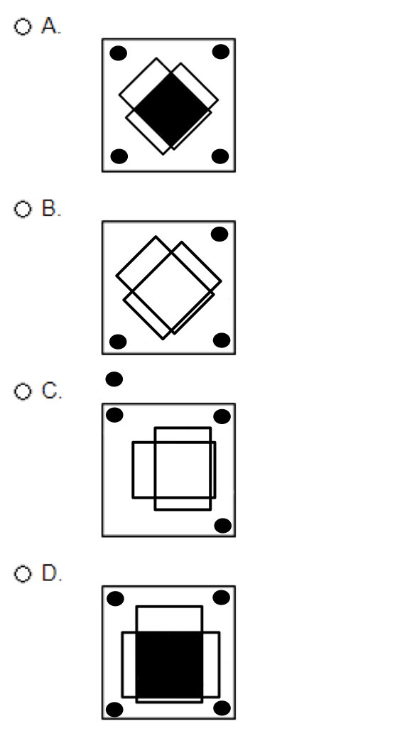 Answer option diagram for a UCAT Abstract Reasoning Analogous Pattern Completion question