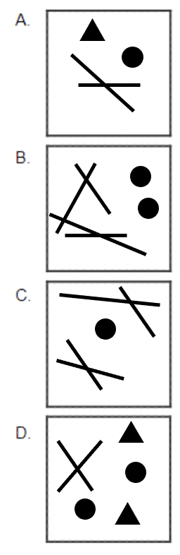 Answer option diagram for UCAT Abstract Reasoning Set A or Set B Question 1