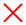 Red cross icon indicating a feature is not available, used in course comparison tables