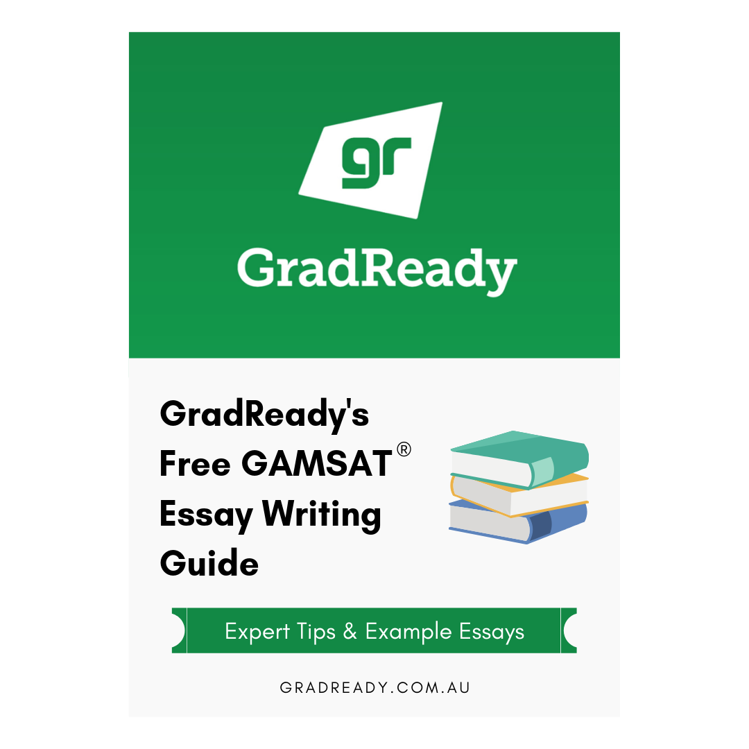 Icon linking to GradReady's free GAMSAT Essay Writing Guide resource
