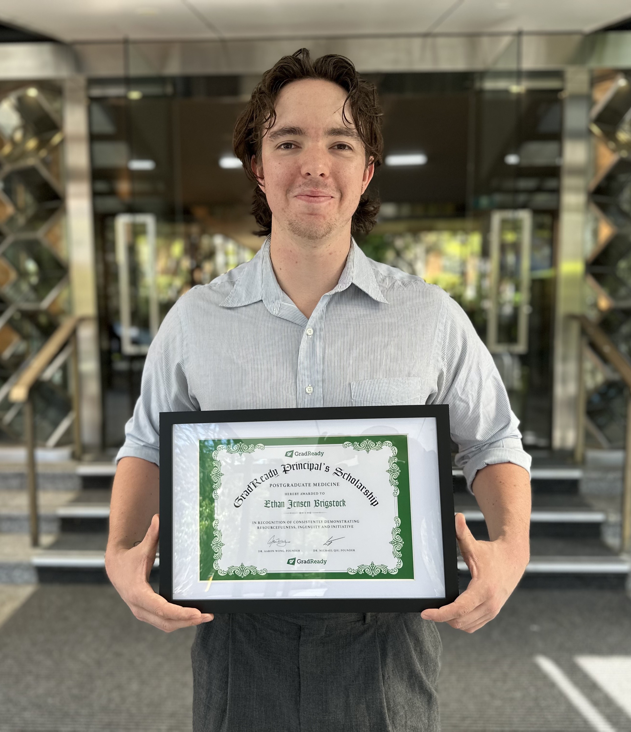 Photo of Ethan Brigstock, 2025 GradReady Principal's Scholarship recipient from St Leo's College