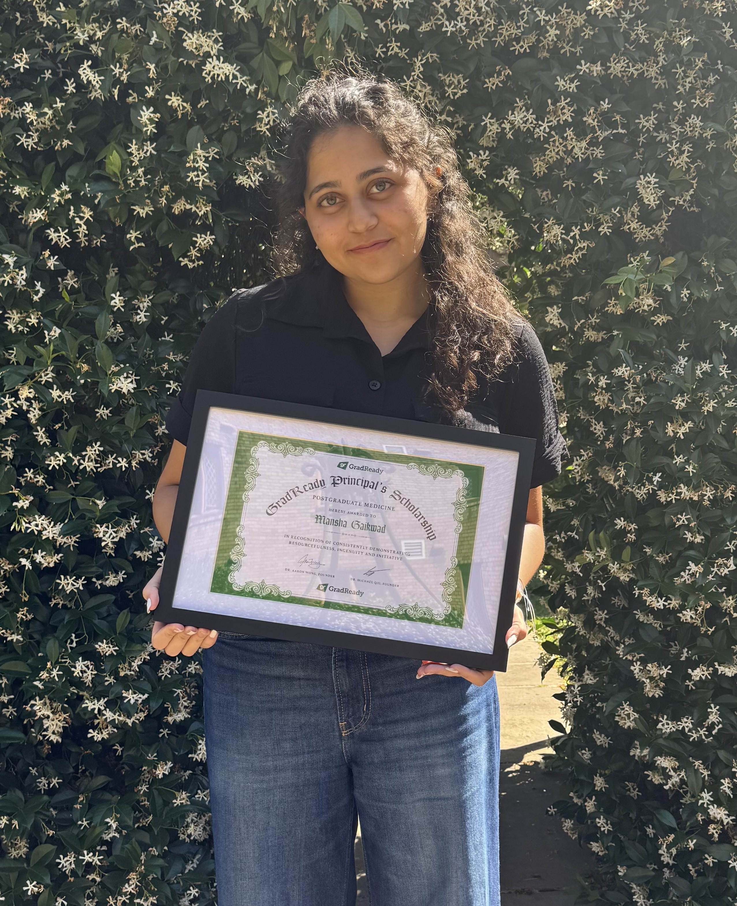 Photo of Mansha Gaikwad, 2025 GradReady Principal's Scholarship recipient from Sancta Sophia College