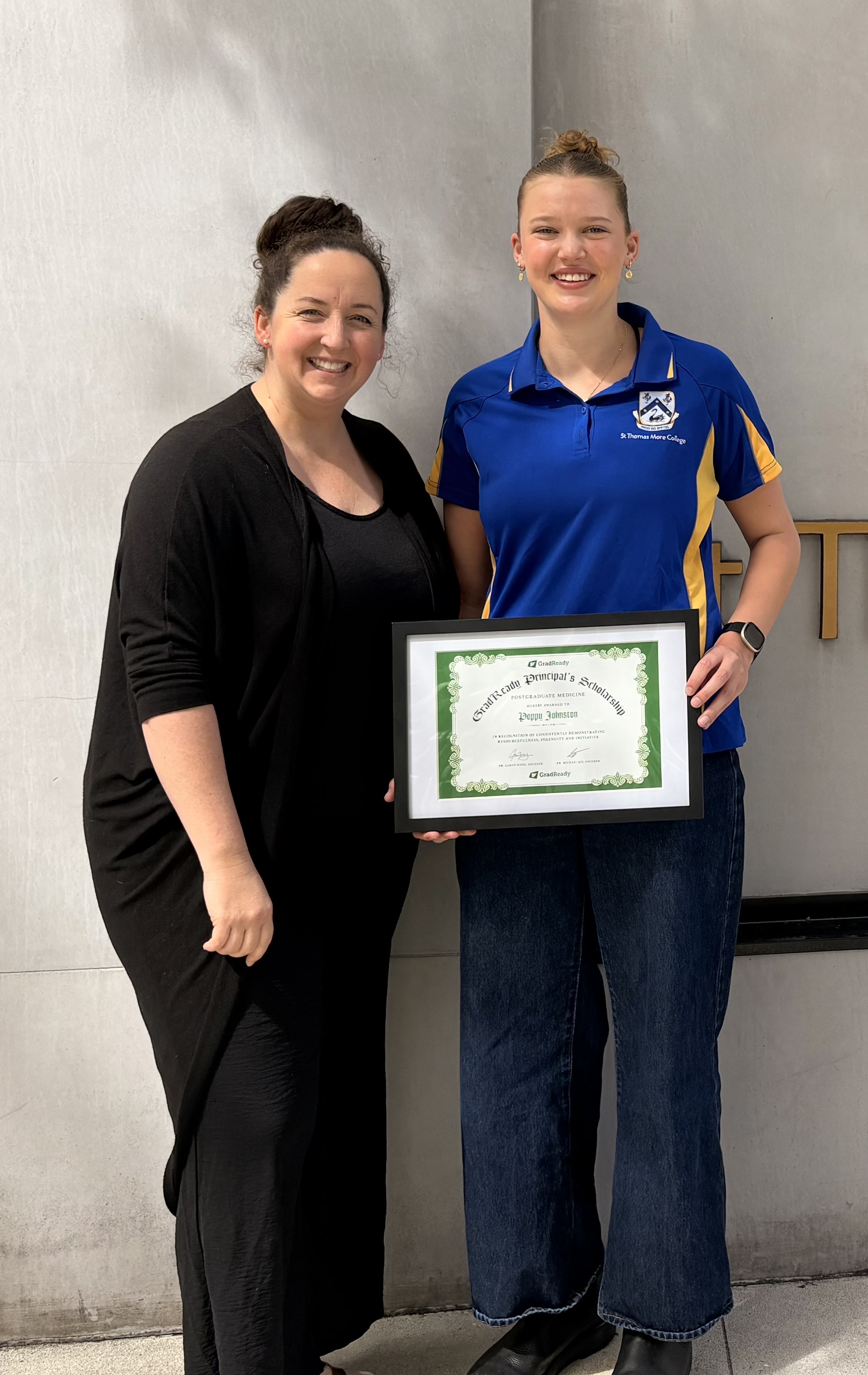 Photo of Poppy Johnston, 2025 GradReady Principal's Scholarship recipient from St Thomas More College