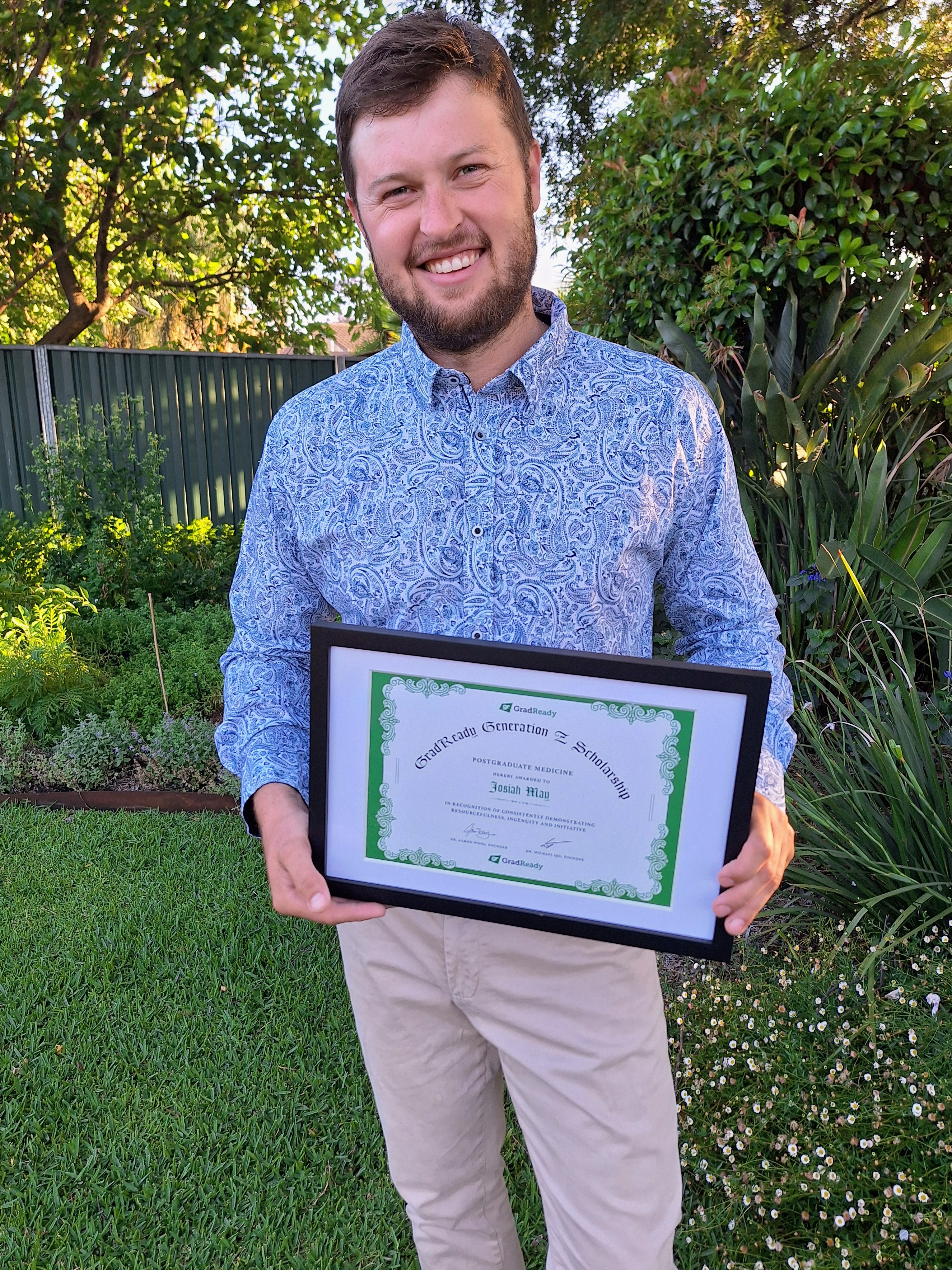 Photo of Josiah May, 2024 GradReady Scholarship recipient