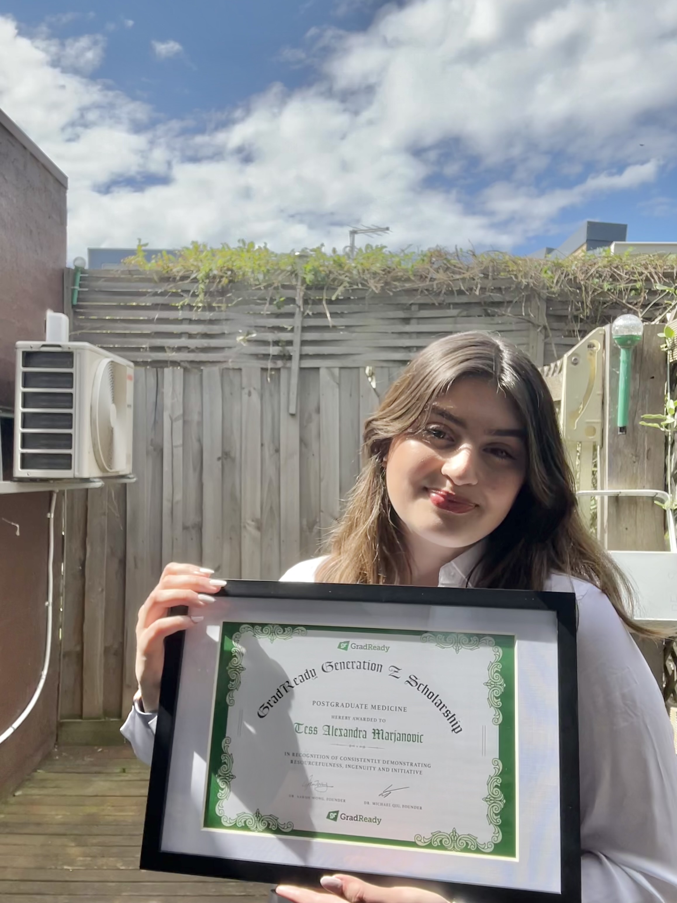 Photo of Tess, GradReady Scholarship recipient