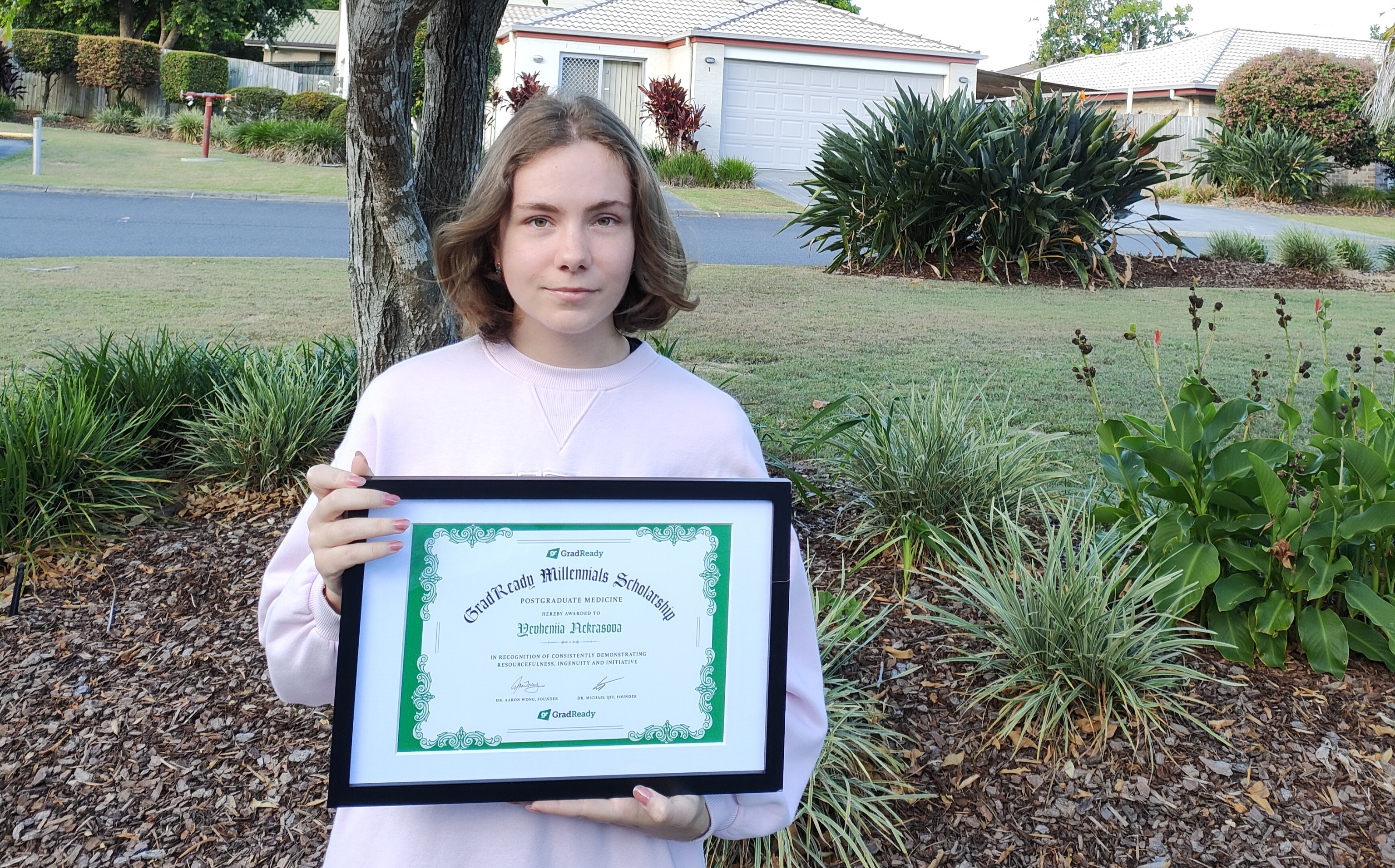 Photo of Yevheniia Nekrasova, GradReady Scholarship recipient